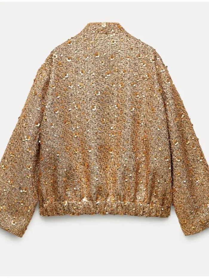 Giacca Bomber con Paillettes